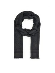 Tommy Hilfiger Szal Th Monogram Scarf AW0AW18273 Czarny. Czarne rękawiczki damskie Tommy Hilfiger, bez wzorów, z materiału. Za 289.99 zł.