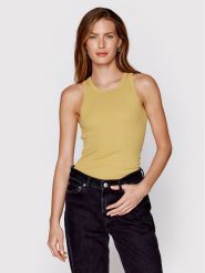 Samsøe Samsøe Top Alexo F00001111 Brązowy Slim Fit. Brązowe topy damskie Samsøe & Samsøe, s, bez wzorów, z bawełny, bez kołnierzyka, bez ramiączek. Za 179.99 zł.