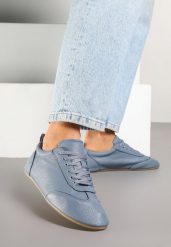 Niebieskie Tenisówki bez Zdobień z Ekoskóry Verillis. Niebieskie trampki i tenisówki damskie Renee, z aplikacjami, z jeansu, bez zapięcia. Za 74.99 zł.