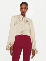 Rinascimento Bluzka CFC0121009003 Brązowy Regular Fit. Brązowe bluzki damskie Rinascimento, l, bez wzorów, z syntetyku, bez kołnierzyka, bez ramiączek. Za 209.99 zł.