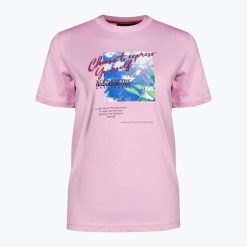 Koszulka damska Napapijri S-Yukon. Czerwone bluzki damskie Napapijri, s, bez wzorów, sportowe, bez kołnierzyka, bez ramiączek. Za 139.99 zł.