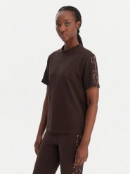 Adidas T-Shirt Seasonal Essentials Leopard Print KE8830 Brązowy Regular Fit. Brązowe t-shirty damskie Adidas, xs, bez wzorów, z bawełny, bez kołnierzyka, bez ramiączek. Za 149.99 zł.