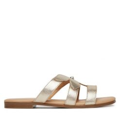 Klapki Lasocki. Żółte klapki damskie Lasocki, bez wzorów, bez obcasa, bez zapięcia. Za 129.99 zł.