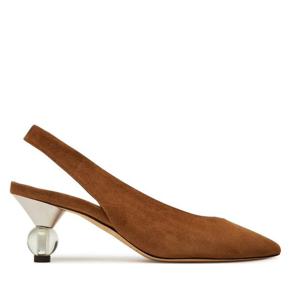 Czółenka Weekend Max Mara. Brązowe czółenka damskie Weekend Max Mara, bez wzorów, bez obcasa, bez zapięcia. Za 1,389.00 zł.