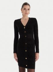 Marciano Guess Sukienka dzianinowa 5BGK04 5661Z Czarny Slim Fit. Czarne sukienki damskie Marciano Guess, z aplikacjami, z dzianiny, bez kołnierzyka, bez ramiączek. Za 1,089.00 zł.