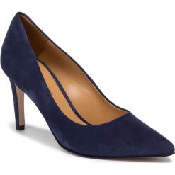 Szpilki SOLO FEMME - 75403-88-K32/000-04-00 Granat. Niebieskie szpilki damskie Solo Femme, bez wzorów, ze skóry, bez obcasa, na obcasie, bez zapięcia. Za 339.00 zł.