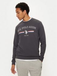 U.S. Polo Assn. Bluza MUP1660 Szary Regular Fit. Szare bluzy męskie U.S. Polo Assn., m, bez wzorów, z bawełny, bez ramiączek, bez kaptura. Za 169.99 zł.