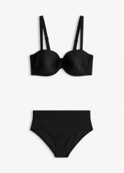 Bikini balkonetka z szybkoschnącego materiału (2 części). Czerwone stroje kąpielowe damskie bonprix, bez wzorów. Za 59.99 zł.