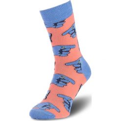 Skarpety Wysokie Unisex HAPPY SOCKS - BEA01-3000 Niebieski Różowy. Czerwone skarpetki damskie Happy Socks, bez wzorów, z bawełny. W wyprzedaży za 19.00 zł.