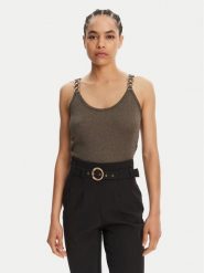 Morgan Top 251-DIDOA Zielony Slim Fit. Zielone topy damskie Morgan, xs, bez wzorów, z wiskozy, bez kołnierzyka, bez ramiączek. Za 89.99 zł.