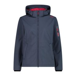 Damska kurtka turystyczna z kapturem CMP. Brązowe kurtki sportowe damskie CMP, bez wzorów, z softshellu, bez ramiączek, z kapturem, trekkingowe. Za 375.50 zł.