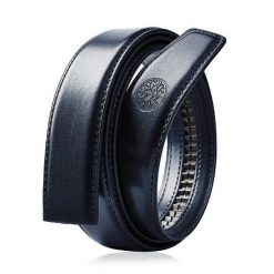 Wymienny pas bez klamry C35 ELITE Granatowy 135. Niebieskie paski męskie Betlewski, ze skóry. Za 69.99 zł.