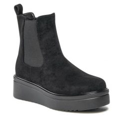 Sztyblety Jenny Fairy. Czarne botki damskie Jenny Fairy, bez wzorów, bez obcasa, na płaskiej podeszwie, bez zapięcia. Za 139.99 zł.