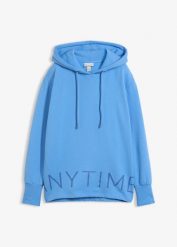 Bluza z kapturem z elastycznej mieszanki bawełny. Czerwone bluzy damskie bonprix, bez wzorów, z bawełny, bez ramiączek, z kapturem. Za 154.99 zł.