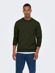 Only & Sons Bluza 22018683 Zielony Regular Fit. Zielone bluzy męskie Only & Sons, m, bez wzorów, z syntetyku, bez ramiączek, bez kaptura. Za 79.99 zł.
