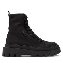 Trapery Superga. Czarne trapery damskie Superga, bez zapięcia. Za 449.99 zł.