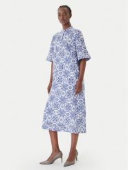 JOOP! Sukienka koszulowa Desa 30101617 Niebieski Regular Fit. Niebieskie sukienki damskie JOOP!, bez wzorów, z bawełny, bez kołnierzyka, bez ramiączek, koszulowe. Za 1,149.00 zł.