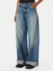 G-Star Raw Jeansy Roxx D28394-E358 Niebieski Loose Fit. Niebieskie jeansy damskie G-Star Raw, bez wzorów, z bawełny, retro. Za 549.99 zł.