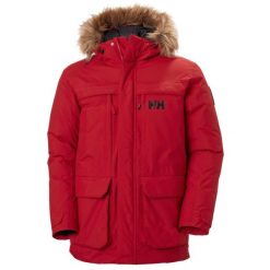 Parka Helly Hansen Nordsjo. Czerwone parki męskie Helly Hansen, na zimę, m, bez wzorów, eleganckie, bez kołnierzyka, bez kaptura. Za 1,256.99 zł.