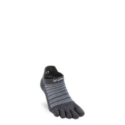 Skarpety merino Injinji Run Lightweight No-Show Wool. Szare skarpetki damskie Injinji, bez wzorów. Za 77.99 zł.