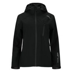 Damska kurtka wodoodporna Weather Report Camelia. Czarne kurtki sportowe damskie Weather Report, bez wzorów, bez ramiączek, bez kaptura, trekkingowe. W wyprzedaży za 282.50 zł.