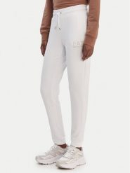 EA7 Emporio Armani Spodnie dresowe 8NTP66 TJ9RZ U0002 Biały Regular Fit. Białe spodnie dresowe damskie EA7 Emporio Armani, bez wzorów, z dresówki. Za 499.99 zł.