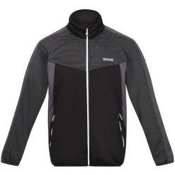 Regatta Yare VI Extol Stretch męska kurtka softshell — wiatroszczelna. Czarne kurtki męskie Regatta, m, bez wzorów, z softshellu, sportowe, bez kaptura. Za 235.99 zł.