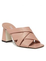 Pollini Klapki SA28117C1ITE0609 Różowy. Czerwone klapki damskie Pollini, bez wzorów, ze skóry, bez obcasa, bez zapięcia. Za 1,729.00 zł.