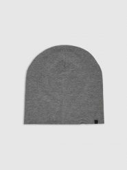 4F Czapka beanie uniseks - szara Uniwersalny. Szare czapki męskie 4F, na zimę, z aplikacjami, z bawełny. Za 39.99 zł.