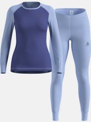 Bielizna termoaktywna - zestaw Odlo Set ACTIVE WARM Special Set roz. S Granatowa. Czerwona bielizna sportowa damska ODLO, s, bez wzorów. Za 320.64 zł.