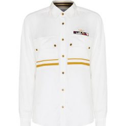 Koszula AERONAUTICA MILITARE. Białe koszule damskie Aeronautica Militare, bez wzorów, z wiskozy, militarne, bez kołnierzyka, bez ramiączek. Za 700.00 zł.