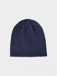 4F Czapka zimowa męska - granatowa Uniwersalny. Niebieskie czapki męskie 4F, na zimę, bez wzorów, z syntetyku. Za 39.99 zł.