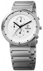 Zegarek męski Obaku Denmark V147GCWSC1 srebrny. Szare zegarki męskie OBAKU, bez wzorów, srebrne. Za 612.00 zł.