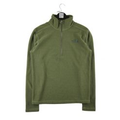 Second life - Męski polarowy sweter TNF Khaki - Jak nowy. Zielone swetry męskie The North Face, m, bez wzorów, z polaru, sportowe, bez kołnierzyka, bez ramiączek. Za 126.86 zł.