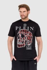PHILIPP PLEIN Czarny męski t-shirt skull. Czarne t-shirty męskie Philipp Plein, l, bez wzorów, bez kołnierzyka, bez ramiączek. W wyprzedaży za 1,299.99 zł.
