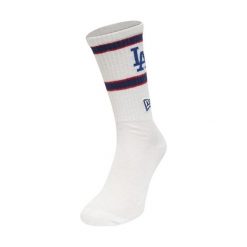Skarpetki Los Angeles Dodgers Premium. Białe skarpetki damskie New Era, bez wzorów, z bawełny. Za 73.15 zł.