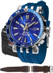Zegarek męski Vostok Europe NH34-575A716S niebieski. Niebieskie zegarki męskie Vostok Europe, bez wzorów. Za 6,308.79 zł.