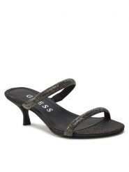 Guess Klapki Glitze FLGGLE ELE03 Czarny. Czarne klapki damskie Guess, z aplikacjami, z tworzywa sztucznego, bez obcasa, bez zapięcia. Za 479.99 zł.