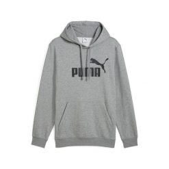 Męska bluza z kapturem Essentials z logo No. 1 PUMA. Szare bluzy sportowe męskie Puma, m, bez wzorów, z kapturem, do biegania. W wyprzedaży za 154.00 zł.