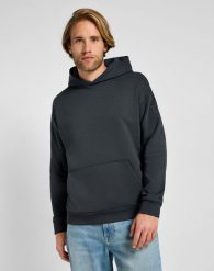 MĘSKA BLUZA Z KAPTUREM LEE CORE RELAXED HOODIE WASHED BLACK 112355528. Czarne bluzy męskie Lee, m, bez wzorów, z kapturem. Za 159.99 zł.