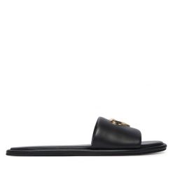 Klapki LOVE MOSCHINO. Czarne klapki damskie Love Moschino, bez wzorów, bez obcasa, bez zapięcia. Za 482.99 zł.