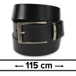 Pasek do Spodni, Czarny 115 cm, Skórzany, Elegancki, Męski, Możliwość Skrócenia -ZET. Czarne paski męskie Zet, ze skóry, eleganckie. Za 89.00 zł.