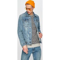 Guess Jeans - Kurtka. Niebieskie kurtki męskie Guess Jeans, m, bez wzorów, z bawełny, bez kaptura. W wyprzedaży za 399.90 zł.