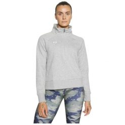 Bluza Damska Polarowa Under Armour Polar Damski Szary Rival Fleece. Szare bluzy damskie Under Armour, na zimę, bez wzorów, z polaru, bez ramiączek, bez kaptura. Za 299.99 zł.