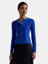 Polo Ralph Lauren Kardigan 211941175007 Niebieski Slim Fit. Niebieskie kardigany damskie Polo Ralph Lauren, m, bez wzorów, z bawełny, bez kołnierzyka. Za 409.99 zł.