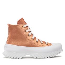 Botki Converse. Brązowe botki damskie Converse, bez wzorów, retro, bez obcasa, na płaskiej podeszwie, bez zapięcia. Za 409.99 zł.