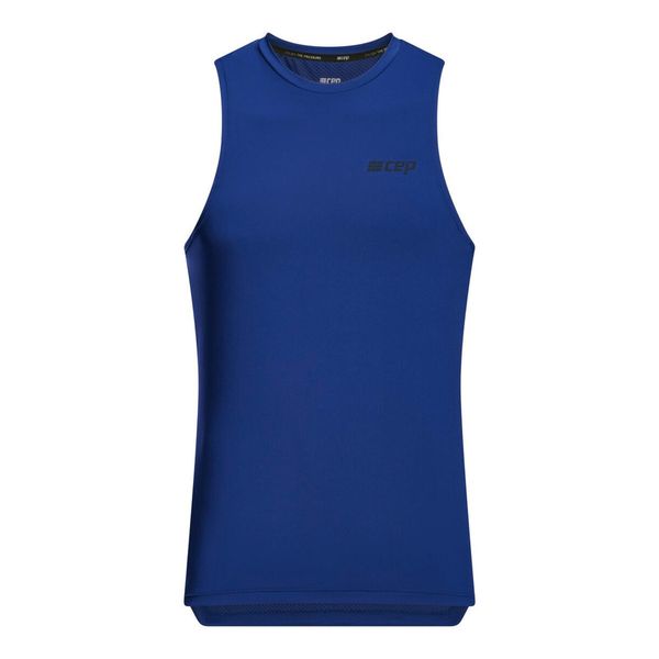 Tank top sportowy koszulka bez rękawów do biegania The Run CEP męski. Niebieskie koszulki sportowe męskie CEP, m, bez wzorów, bez ramiączek, do biegania. Za 199.00 zł.