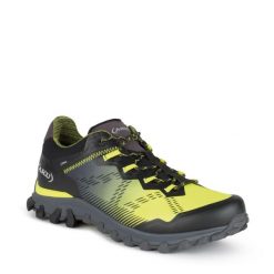 Buty trekkingowe męskie Aku Levia GTX. Czarne buty zimowe męskie Aku, bez wzorów, z tkaniny, bez obcasa, bez zapięcia. Za 349.00 zł.