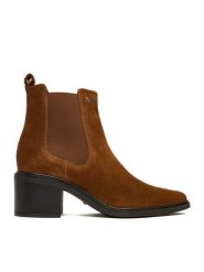 MEXX Botki CEO-MX/046C-WI44 Brązowy. Brązowe botki damskie Mexx, bez wzorów, ze skóry, bez obcasa, na słupku, bez zapięcia. Za 259.99 zł.