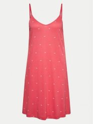 DKNY Koszula nocna YI60010 Różowy Regular Fit. Czerwone koszule nocne damskie DKNY, bez wzorów, z bawełny, bez ramiączek. Za 329.99 zł.